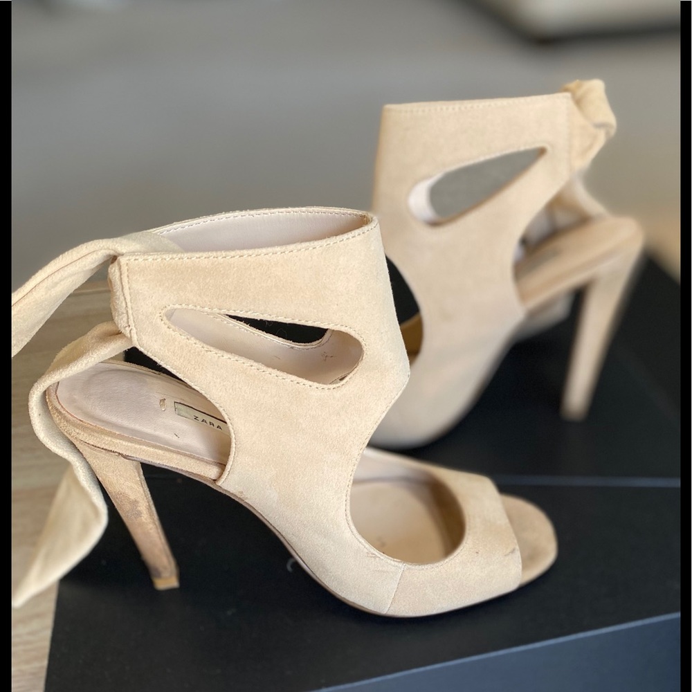 Zara tan heels